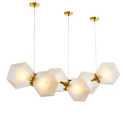 China The home designer Welles Hanging Lamp from the restaurant etc. hotel frosted modern gold metal glass pendant light chandelier for sale