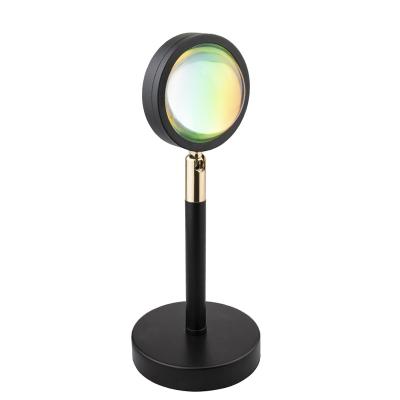 China Modern LED Sunset Lamp Background Wall Rainbow Projection Lamp Sunset Light for sale