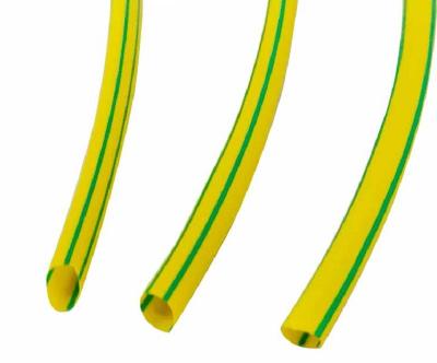 China Yellow Green Polyolefin Material Heat Shrinkable Tube For Cable Identification for sale