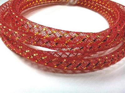 China Red Round Woven Expandable Braided Sleeving 230°C+5 Melting Point for sale