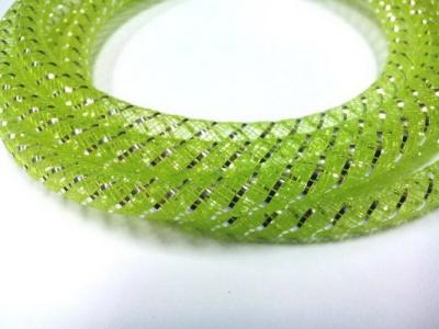 China Green Braided Nylon Mesh Sleeve For Cable Protection , Expandable Mesh Tube for sale