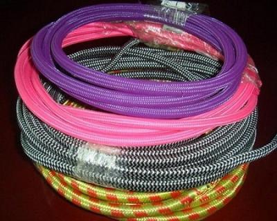 China Negro que envuelve trenzado extensible del animal doméstico del poliéster para los cables eléctricos/el cable eléctrico en venta