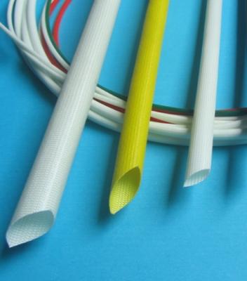 China Fibra de vidro que Sleeving, luva trançada Extrudgd da borracha de silicone do GV da fibra de vidro à venda