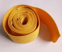 China Polyester Nylon Webbing , Red Yellow Woven Webbing For Protective Rubber Hose for sale