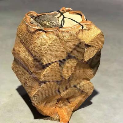 China Green Woven Packaging 50x50cm PP Mesh Bags For Firewood for sale