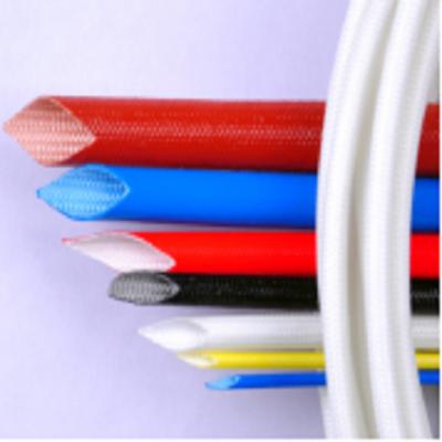 China Sleeving de isolamento Sleeving de borracha da fibra de vidro da proteção da fibra de vidro do silicone de 2.0mm à venda