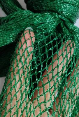 China Dark Green Knitted Tubular Packaging Net Bags For Fruit Vegetable Mesh Net Bag for sale