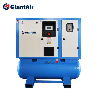 China Hot Selling High Efficiency GiantAir 15kw All-in-one Rotary Screw Compressor Air With Air Tornillo Tank Compresor for sale