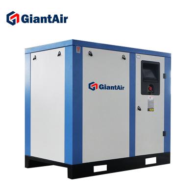 China GiantAir 11Kw 15Hp Lubricated Screw Air Compressor Cold Room Direct Driven Screw Air Compressor for sale