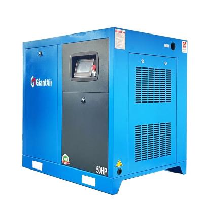 China New High Efficiency GiantAir 37Kw/50Hp Screw Air Compressor Design Low Noise High Pressure Air Compressor for sale