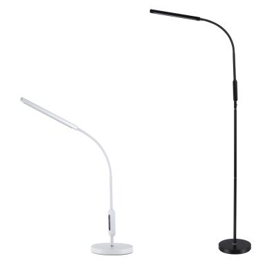 China Amazon Hot Sale Modern Floor Table Led Lamp Uses Two Modern Style Adjustable High White Black Colors And Variable Brightness And CCT for sale