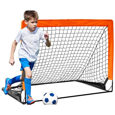 China Factory Price Custom Logo Square Folding Portable Soccer Goal Outdoor Training Folding Soccer Goal For Practice for sale