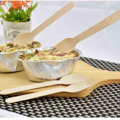 China Billions Eco-Friendly Cutlery Paper Wrapped Wooden Spoon Knife Fork Eco-Friendly Wooden Spoon Individually for sale