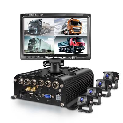 China Bosesh 4CH-AHD-MDVR Night Vision 10inch Display Bus Security Video Monitoring System 4G GPS Remote Access Truck Remote Driving Recorder Camera for sale