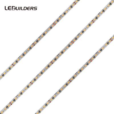 China Hotel Super Thin 4mm Wide 3mm Flexible Led Strip Light 240leds Per Meter 24volt 2700K Warm White 3000K CRI95 For Aluminum Profile for sale