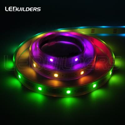 China Theme Park 30 60 96 144 Waterproof RGB LEDs Accessible Led Strip WS2812 WS2812B for sale