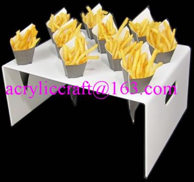 China Countertop acrylic french fries cone display stand for sale