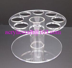 China HIGH QUALITY ACRYLIC ROUND ICE CREAM CONE HOLDER DISPLAY STAND CARRIER for sale