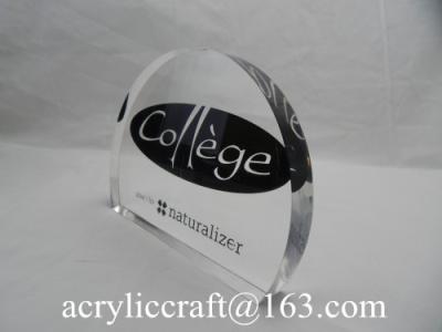 China Clear Acrylic Logo Block, Plexiglass Nameplate, Plexiglass Sign Block, Lucite Logo Block for sale