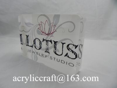 China Custom made cheap desktop acrylic sign block laser cut acrylic plexiglass logo block for sale