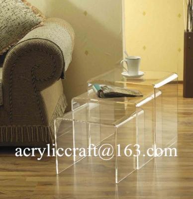 China New transparent n shap acrylic furniture plexiglass coffee table for sale