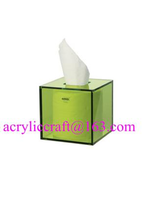 China Simple design acrylic tissue case square plexiglass napkin box for sale