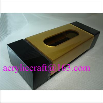 China Luxury acrylic tissue /  napkin / paper towel box for restaurant and home for sale