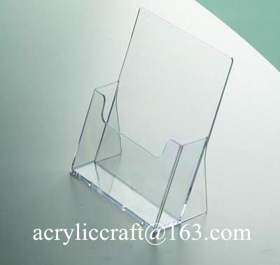 China Countertop A4 3mm clear acrylic datesheet holder with logo printing for sale