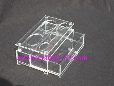 China Plexiglass Counter Display Holders, Acrylic Bathroom Organizer For Hotel Supplies for sale