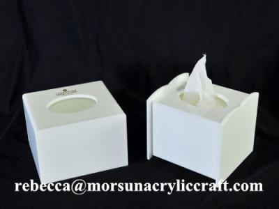 China Cheap price wholesale cubic white acrylic tissue boxes in China for sale