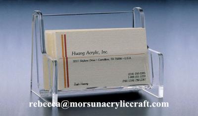 China Acrylic Business Card Case Transparent Plexiglass Name Card Holder for sale