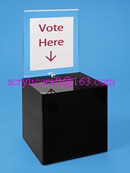 China Counter top acrylic ballot box / plexiglass suggestion box prices for sale