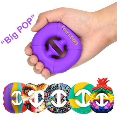 China Adults Relaxation Toys Factory Wholesale Colorful Rainbow Mixed Color Relaxation Sensory Toys Squeeze Silicone To Wiggle Sensory Drawstring Toys for sale