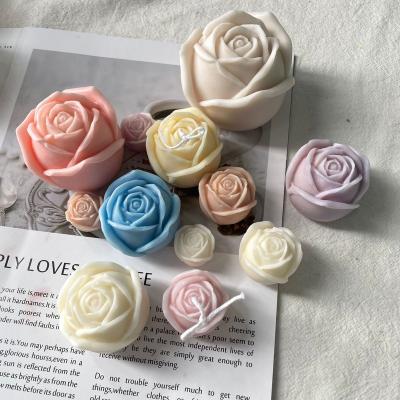 China Viable Baking Silicone Soap Molds Rose Candle Molds Romantic Silicone Molds for Candle Making for sale