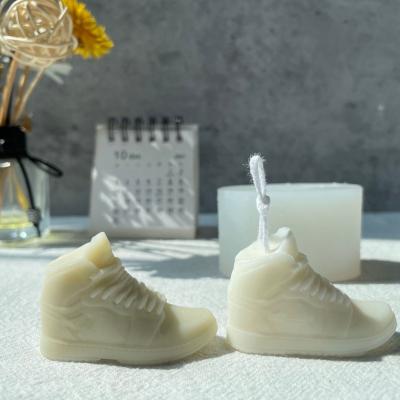 China Viable Fashion Decoration Gift Handmade Candle Resin Making Mold 3D Shoes Candle Silicone Mold Sneakers Silicone Mold for sale