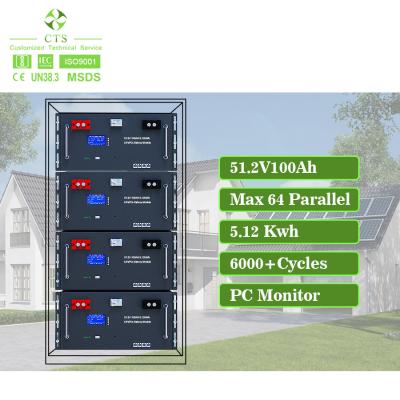 China Ciclo profundo 100Ah 500aH del almacenamiento Lifepo4 48v 24v 12v de la batería de energía solar del litio en venta