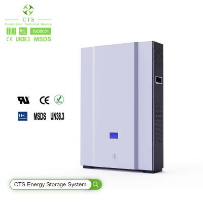 China Powerwall del batterie del litio lifepo4 48v de CTS 10kwh, sistemas de energía solar caseros de la batería de almacenamiento de energía 5kw en venta