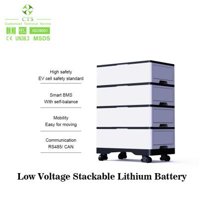 中国 stackable lithium power wall 48v 100ah lithium ion solar battery 販売のため