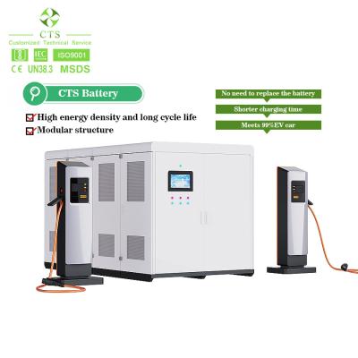 중국 CTS BESS 150kwh 300kwh 에너지 저장 배터리 컨테이너 50KW 100kW DC 빠른 CCS2 EV 충전기 판매용