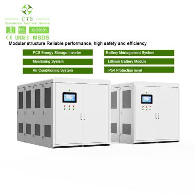 중국 CTS BESS 태양 전지 저장 시스템 75kwh 150kwh 300kwh Lifepo4 배터리 컨테이너 EV CCS2 판매용