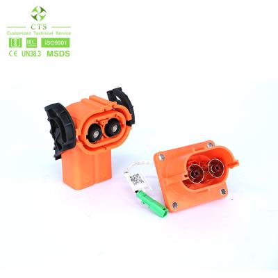 China 2pin 125A 150A HV PA66 Conector de la batería del vehículo eléctrico en venta