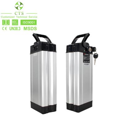 China Silber-Fisch-Batterie-heißer Verkauf 36v Li-Ion Pack For Electric Bicycle 10ah der E-Fahrrad-Batterie-36volt der Lithium-Batterie-36v 10ah zu verkaufen