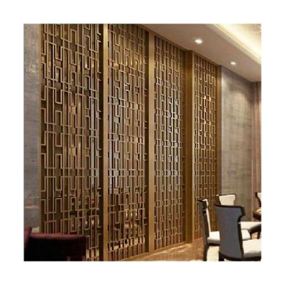 China Modern Metal Laser Cutting Space Partition Wall Decoration Privacy Partition Hotel for sale