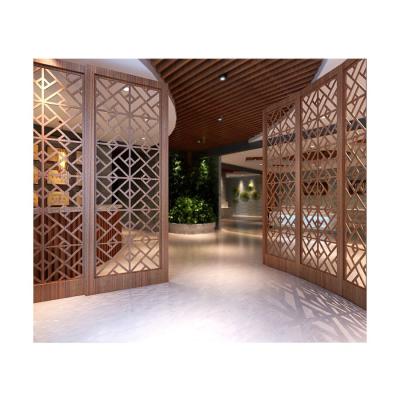 China New Design Metal Classic/Postmodern Perforated Hollow Panel Art Screen Room Dividers Partition for sale