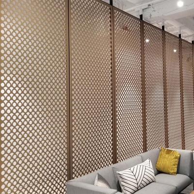 China New Classic/Postmodern Modern Metal Perforated Screen Divider Wall Partition for Home Decor for sale