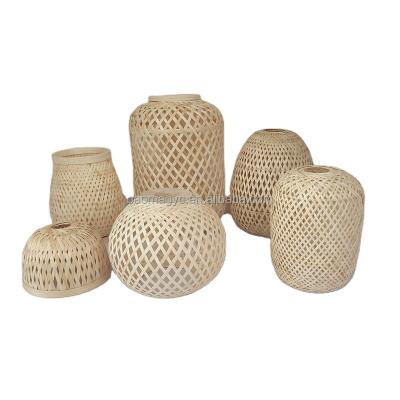 China Handmade weving candle holder in antique BAMBOO lampshade for sale