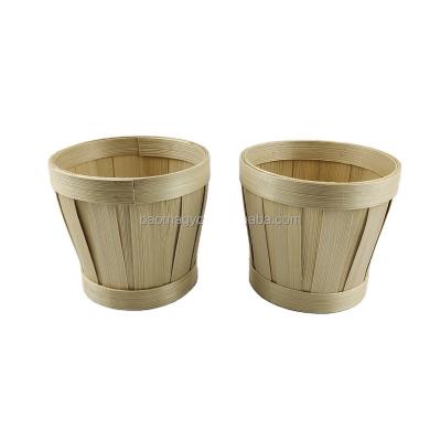 China Bamboo Plant Basket Flower Basket Mini Plant Basket Christmas Basket for sale