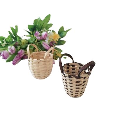 China Factory sales modern hot mini basket bamboo chip wooden basket for sale