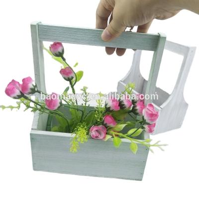 China Minimalist Warm Plant Flower Pot Wooden Floor Garden Spring Color for sale