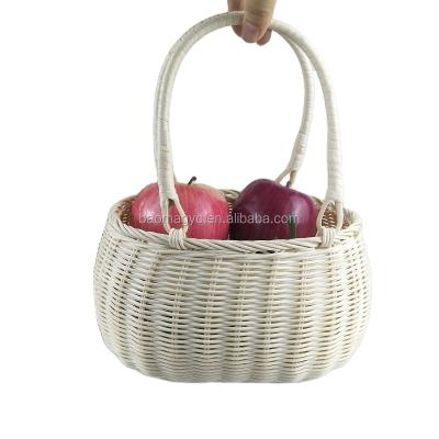 China Storage Rattan Bag Storage Baskets Fruit Bread Basket Flower Basket for sale